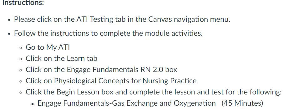 NUR105 M3.3: ATI Engage Fundamentals