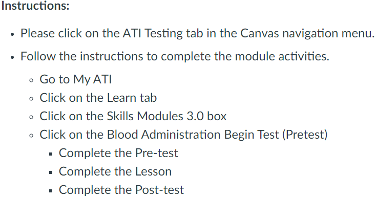 NUR105 M4.6: ATI Skills Modules