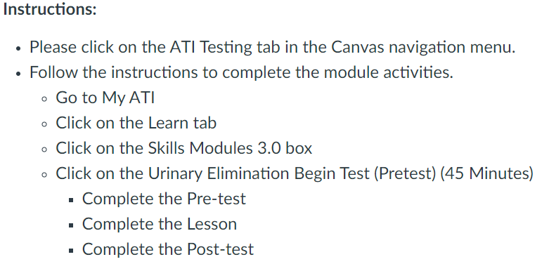 NUR105 M6.10: ATI Skills Modules