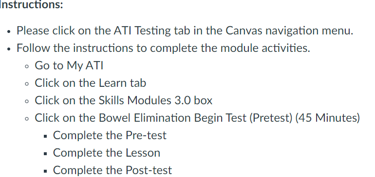 NUR105 M6.8: ATI Skills Modules